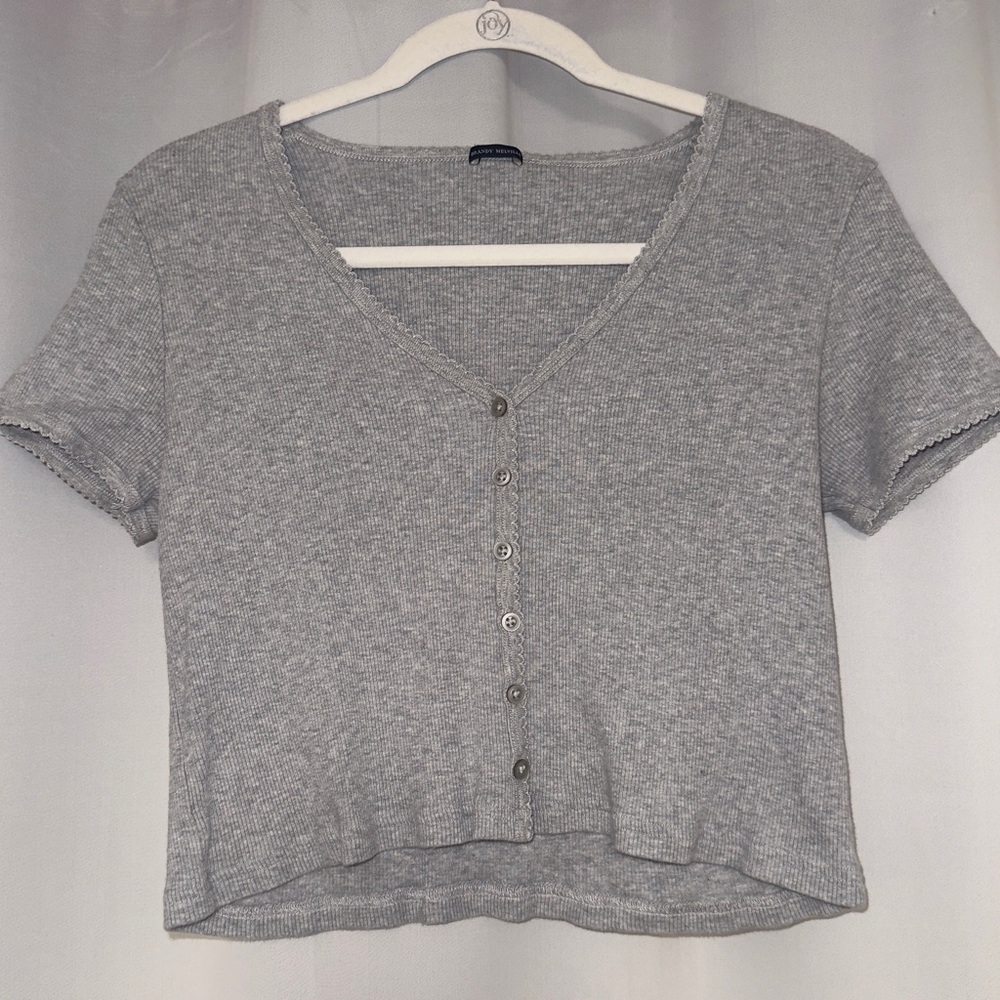 Brandy Melville Gray Button-Down